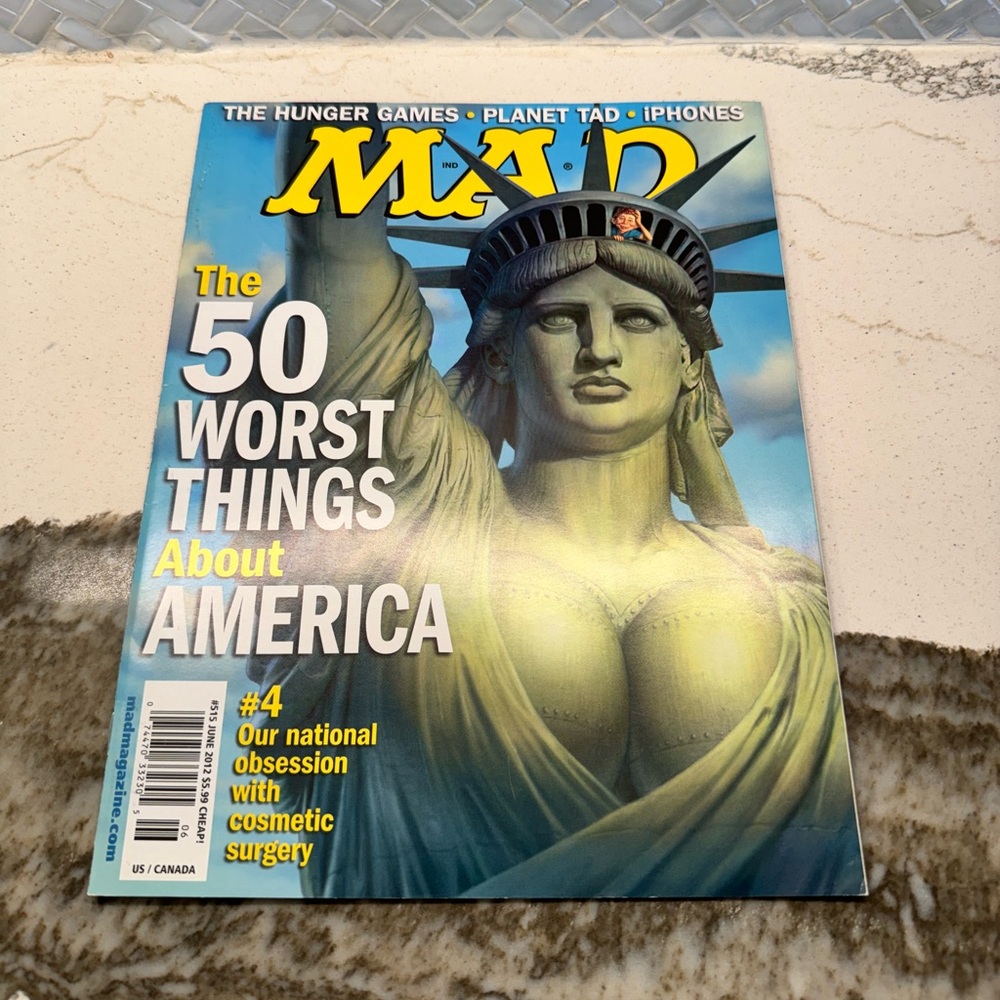 Mad Magazine Issue Number #515 June 2012 The 50 Worst Things About America VG+